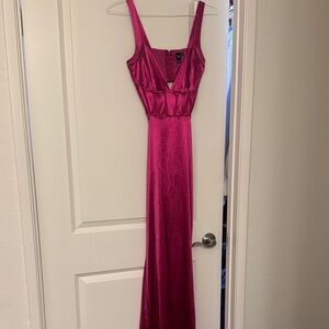 Windsor Pink Satin Maxi Dress